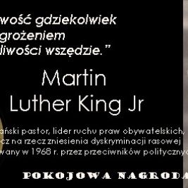 Powiększ obraz: Martin Luther King, 1964, POKOJOWA NAGRODA NOBLA